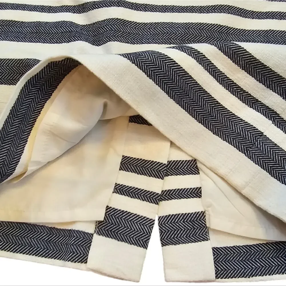 J. Crew‎ Black and White Striped Pencil Skirt Size 2